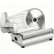 Mossy Oak Premium 7.5-Inch Metal Food Slicer, 180-Watt Motor, Stainless Steel Serrated Blade, Silver
