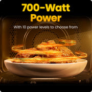 Chefman Countertop Microwave Oven, 1.1 Cu Ft, 1000W, Black, 6 Cooking Presets, 10 Power Levels, Child Safety Lock, Mute Button