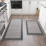 SIXHOME 2 Piece Non Slip Kitchen Rug Set Washable Absorbent Mats