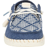 HEYDUDE 43182-4Uc Wendy Funk Coastal Jute Casual Shoes for Ladies - Navy - 8M