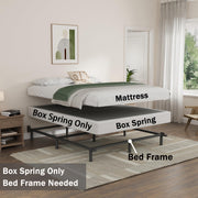 Bedsnus 9 Inch Queen Heavy Duty Metal Box Spring Mattress Foundation with Fabric Cover, Black, 1000 lb Capacity, BSBS2504-9