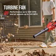 SKIL PWRCore 40V Brushless Leaf Blower Kit, 530 CFM, 140 MPH, 4.0Ah Battery, Charger, Black, BL4713C-13