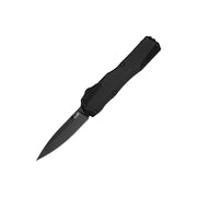 Kershaw Livewire OTF Automatic Folding Knife, 3.3in CPM MagnaCut Black Spear Point Blade, Black Anodized Aluminum Handle, KK-9000BLK