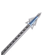 Muzzy 4-Blade 100 Grain Screw-In Broadhead, 1 Inch Cutting Diameter, Stainless Steel Blades, Blue, 6 Pack, 209