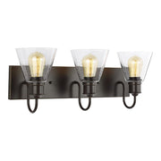 Sea Gull Lighting 4420303-782 Elsa Vanity, 3-Light 225 Total Watts, Heirloom Bronze