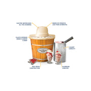Nostalgia 190129 4-Quart Electric Wood Bucket Ice Cream Maker
