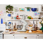 Made By Gather Beautiful 5.3 Qt Stand Mixer, 12 Speeds, 300W Motor, Stainless Steel Bowl, Tilt-Head Design, Tomato Red, 29090