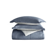 Casual Comfort Solid Reversible Lightweight Down Alternative Comforter Set - STONE LIGHT GRAY ONE SIZE