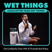 DUDE Wipes DW-CE-M-48-8 Mint Chill Extra Large Flushable Wipes, 48 Count, 8 Pack, 384 Total