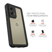 Body Glove 100135277 Tidal Waterproof Phone Case For Motorola Moto G Stylus 5G (2024) - Black/Clear