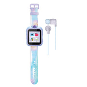 PlayZoom Kids Holographic Silicone Smartwatch with Swivel Camera, 30 STEM Games, Music Player, Earbuds Set, 42mm, Green Dinosaur