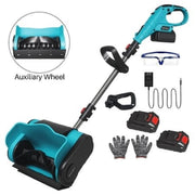 Paddsun Electric Snow Blower 21V 12-Inch with Auxiliary Wheel Cordless Snow Thrower Adjustable Auxiliary Handle Snow Shove