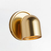 Lily Interiors Small Dome LED Wall Sconce, Polished Gold Brass, Integrated 420 Lumens, Damp Rated, LBJ-WL-DOLEMAN-01-G