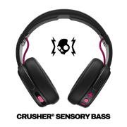 Skullcandy Crusher XT Wireless Foldable Over-Ear Headphones with Multi-Sensory Bass, Memory Foam Ear Pads, Built-In Microphone, 50-Hour Battery Life, Krazy Pink, S6CRW-U042