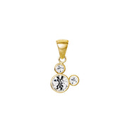 Disney 10KT Yellow Gold Mickey Mouse Pendant 16
