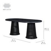 Beautiful by Drew Oval Dining Table, Rich Black, Box 1