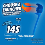 Doskocil Chuckit Ultra Ball Rubber Fetch Dog Toy, Medium 2.5 Inch Diameter, High Bounce, Durable Rubber, Floating Water Toy, Pack of 4, Orange and Blue, 47029