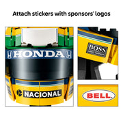 LEGO Editions Ayrton Senna Helmet Building Set, 931 Pieces, Collectible F1 Display with Minifigure and Signature Plaque, Multicolor, 6590618