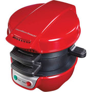 Hamilton 25476 Beach Breakfast Sandwich Maker, Red