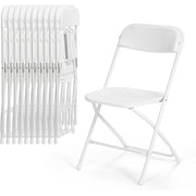 Winlice ZDY-01 10 PCS Plastic Folding Chair, White