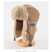 CassandraHayley Unisex Winter Trapper Hat, Thick Fleece-Lined Aviator Cap with Ear Flaps and Adjustable Chin Strap, Khaki