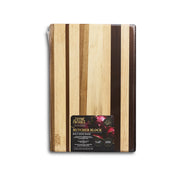 Thyme & Table Multi-Wood Butcher Block with Non-Slip Silicone Feet, Acacia Wood, 18 x 12 in, 1.2 in Thick, TT0970R-THY