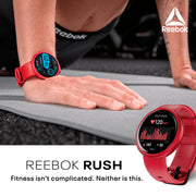 Reebok RRDS22-BK-US Rush Fitness Tracker Smartwatch for Men & Women, AGPS, Heart Rate & SpO2 Monitor, Midnight Black