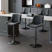 Hawsaiy Adjustable Bar Stools Set of 2, Swivel Counter Height Bar Chairs with Back