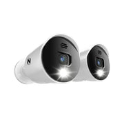 Night Owl CAM-2PK-DP8LSA Wired 4K Ultra HD Spotlight Surveillance Bullet Cameras, White (2-Pack)