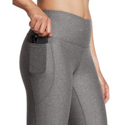 Under Armour Womens HeatGear Tech High-Rise Ankle Leggings, 4-Way Stretch, No-Slip Waistband, Charcoal Light Heather, Small, 1365335