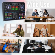 Also Go BAOKALER 48V XLR Large Diaphragm Condenser Microphone Kit with Live Sound Card, Bluetooth 5.2, USB-C, RGB Lighting