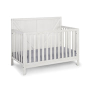 Suite Bebe Barnside Lifetime 4-in-1 Convertible Baby Crib, Washed Gray, Wood Construction, Adjustable Mattress Heights, 27200-WGY