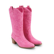 Dream Pairs Women's Cowboy Boots, Size: 6.5, Pink Nubuck