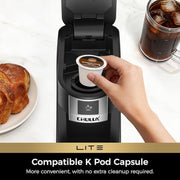 Chulux VES1085 Upgrade Single Serve Coffee Maker 12oz Fast Brewing Machine Brewer, Matte Black
