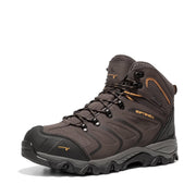 NORTIV8 Men's Ankle High Waterproof Hiking Boots, BROWN/BLACK/TAN, 10.5