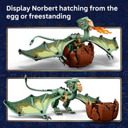 LEGO Harry Potter Norbert Hagrid's Baby Dragon Building Toy Set, 482 Pieces, Posable Figure with Foil Wings and Hatching Egg Display, Ages 9+, 76477