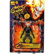 Hasbro Marvel Legends Retro Ghost Rider Johnny Blaze 6.5 Inch Action Figure with Flame Chain and Swappable Hands