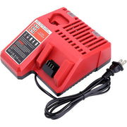 Eagglew 12V 18V Multi-Voltage Battery Charger with Dual-Port Rapid Charging and LED Indicator, Compatible with MilWaukee 48-59-1812