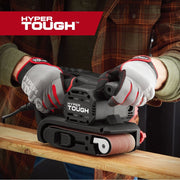 Hyper Tough 6-Amp Corded Belt Sander, 3 x 18-Inch, Quick-Release Belt, 2-Way Dust Collection, 2613