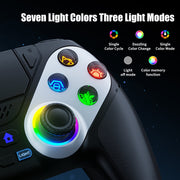 Bonadget LED Wireless Video Game Controller for PS5 Pro Slim and PC, Dual Vibration, Macro and Turbo Function, 3.5mm Audio Jack, 6-Axis Motion, RGB Lighting Modes 5188