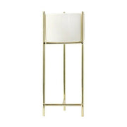 npkgvia 5ZFE9A5XG511 Ceramic Plant Flower Pot with Elegant Gold Metal Stand Indoor Potted Plant Holder Display Rack, Gold