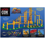 CDX Blocks Brick Construction Sidewinder Roller Coaster Building Set - Material Plastic