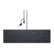 Dell Wired Collaboration Keyboard KB525C, USB-C and USB-A Connectivity, 15 Programmable Shortcut Keys, Built-in Zoom and Microsoft Teams Keys, Copilot Key, Spill-Resistant, Black