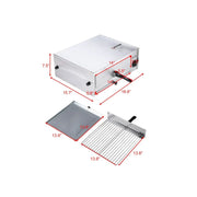 Goplus EP20961-0 Kitchen Commercial Pizza Stainless Steel Counter Top Snack Pan Oven Bake