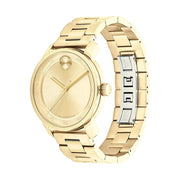 Movado Bold Access Gold Ion Plated 3600912 Gold Dial Steel Bracelet Mens Watch