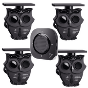 BetterLink Solar Wireless Driveway Alarm System, 1/2 Mile Range, IP65 Weatherproof Motion Sensors, 120dB Siren, Remote Doorbell, Includes Receiver and 4 Sensors, AU-NS001-1R4S