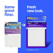 Filtrete HVAC Furnace Air Filter, MPR 1500, MERV 12, Pleated Polypropylene, Allergen Bacteria and Virus Capture, 20x22x1, 1 Filter