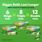 Bounty Paper Towels Select-A-Size White, 8 Triple Rolls, 123 Sheets per Roll