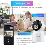 ZOSI 1NC-519M4W-US-A3 5GHz 4MP Two Way WiFi Video Calling Security Camera, White