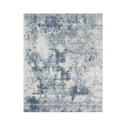 SIXHOME 8x10 Washable Non-Slip Area Rug, Modern Abstract Blue, Ultra-Soft Polyester Indoor Farmhouse Carpet, WM-DLD-8x10-BLUE